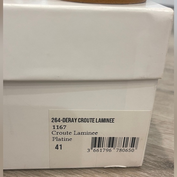 NIB Jonak Paris Deray Ballet Flats in Gold Leather Women’s Size EU 41 (US 10) - Picture 6 of 10